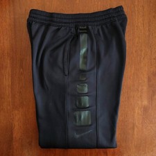 NIKE Elite Therma Black Jogger Basketball Sport Sweat Track Pants - Boys XL