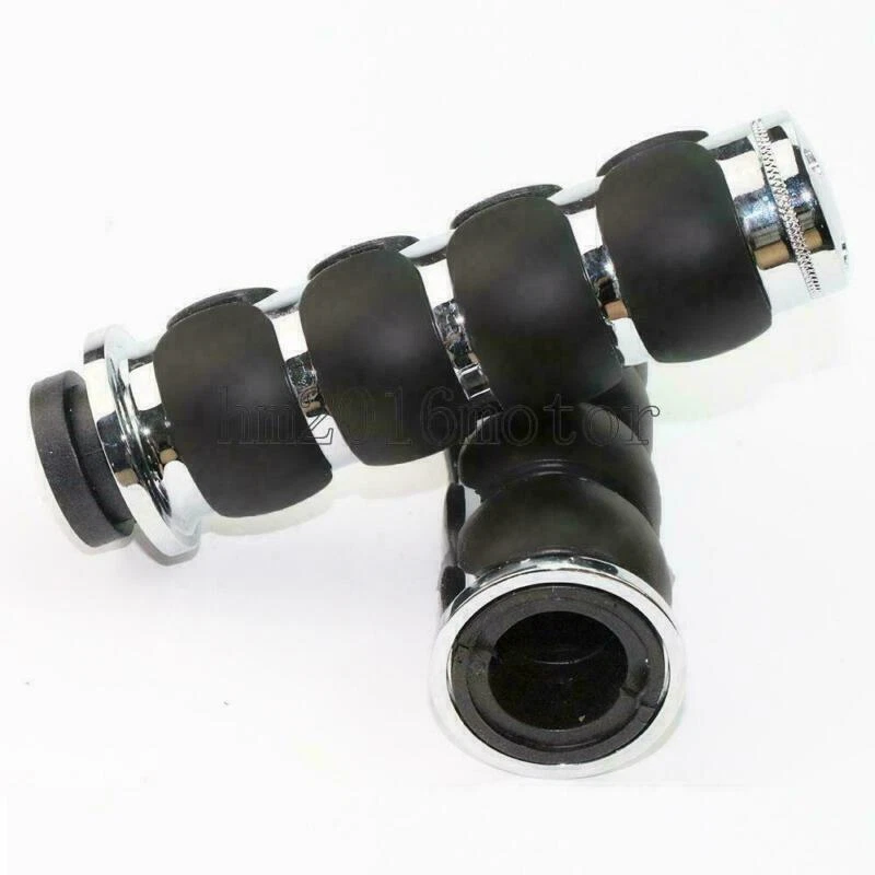 Par de empuñaduras cromadas de extremo de barra de 1" pulgadas para Harley Davidson Dyna Wide Glide FXDWG Foto 3 de 4