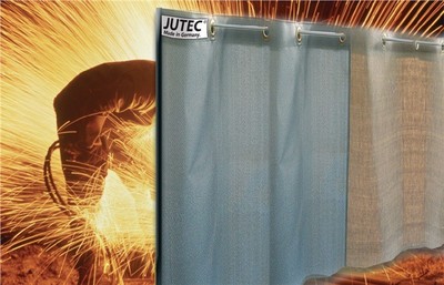 Schweißerschutzvorhang bis 200 Grad B.1400mm Gewicht 420g/m² Hitzeschutz Jutec