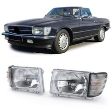 Für Mercedes SL R107 SLC C107 71-89 Scheinwerfer mit LWR Paar mit Blinker Weiss