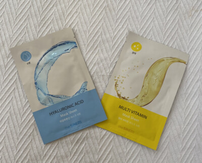 THE SAEM Bio Solution Hydrating Hyaluronic Acid/Radiance Multi Vitamin Mask Duo