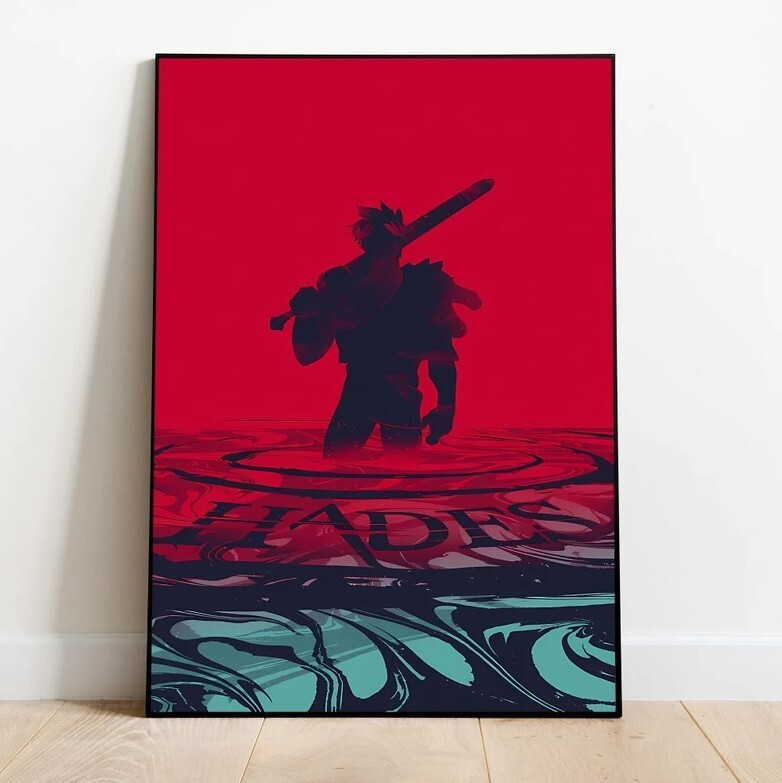 Hades Poster, Wall Art & Home Decor, Roguelike Action Video Game Poster Gift
