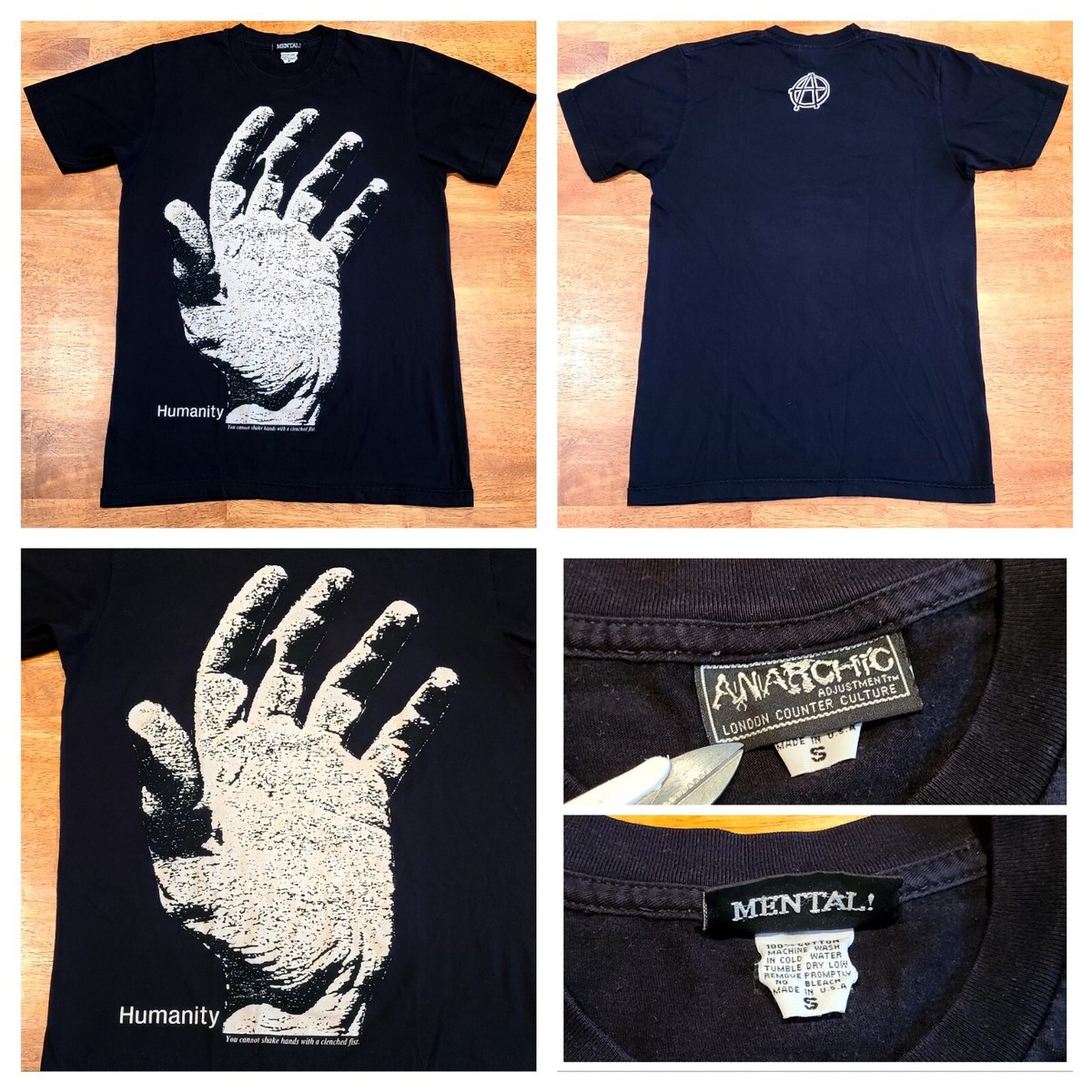 Anarchic Adjustment Humanity Open Hand Graphic Tee T-Shirt Anarchic Adjustment Humanity Open Hand Graphic Tee T-Shirt