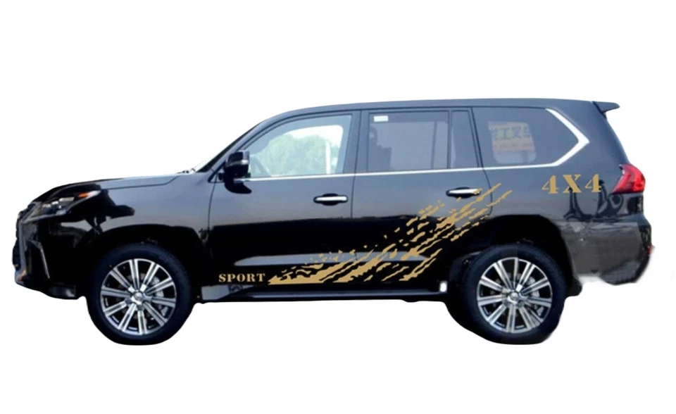 Calcomanías gráficas para puertas laterales Lexus LX570 GX460 4X4 Foto 2 de 4