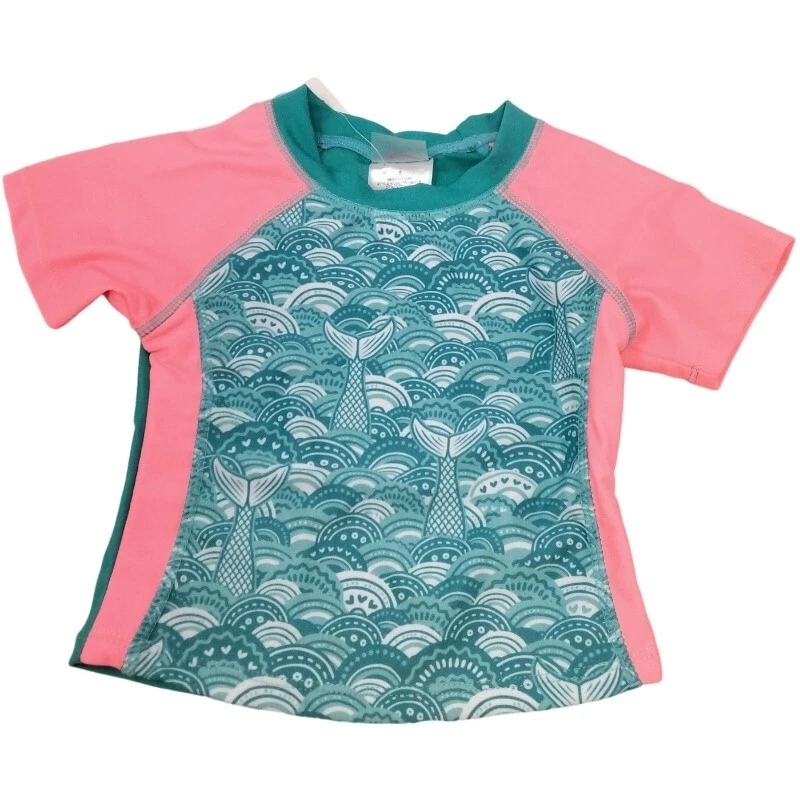 Conjunto de traje de baño Jantzen Rashguard niña talla 5 traje de baño dos piezas concha marina Foto 2 de 4