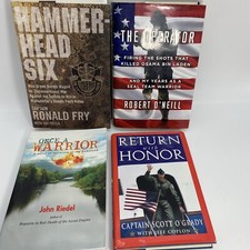 Hammer Head Six The Operator Once A Warrior Return w Honor Military 4 Books Lot