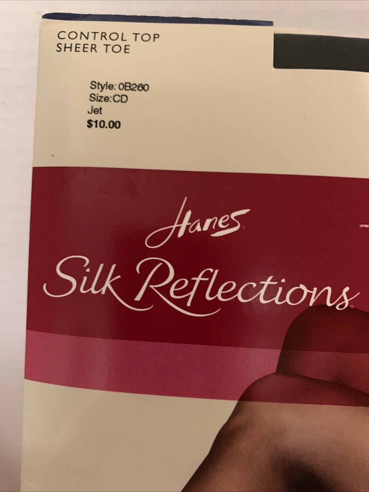 Hanes Silk Reflections Control Top Sheer Toe CD Jet Ultra Sheer