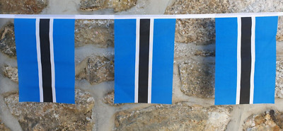 Botswana Flagge Wimpelkette - 6m mit 20 Fahnen