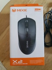 Mixie X2 USB Optical Mouse Wired - Black - New In Box