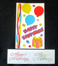 Mrs Grossman Vintage Two Assorted Sized Sheets 'Birthday' Stickers Retired
