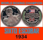 SIXTO ESCOBAR Boxeo PUERTO RICO Boxing Medal BARCELONETA token ficha medalla — photo 2