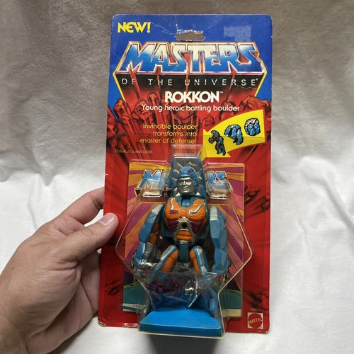 Vtg 80s He-Man MOTU Masters Universe ROKKON Figure MOC Free S&H