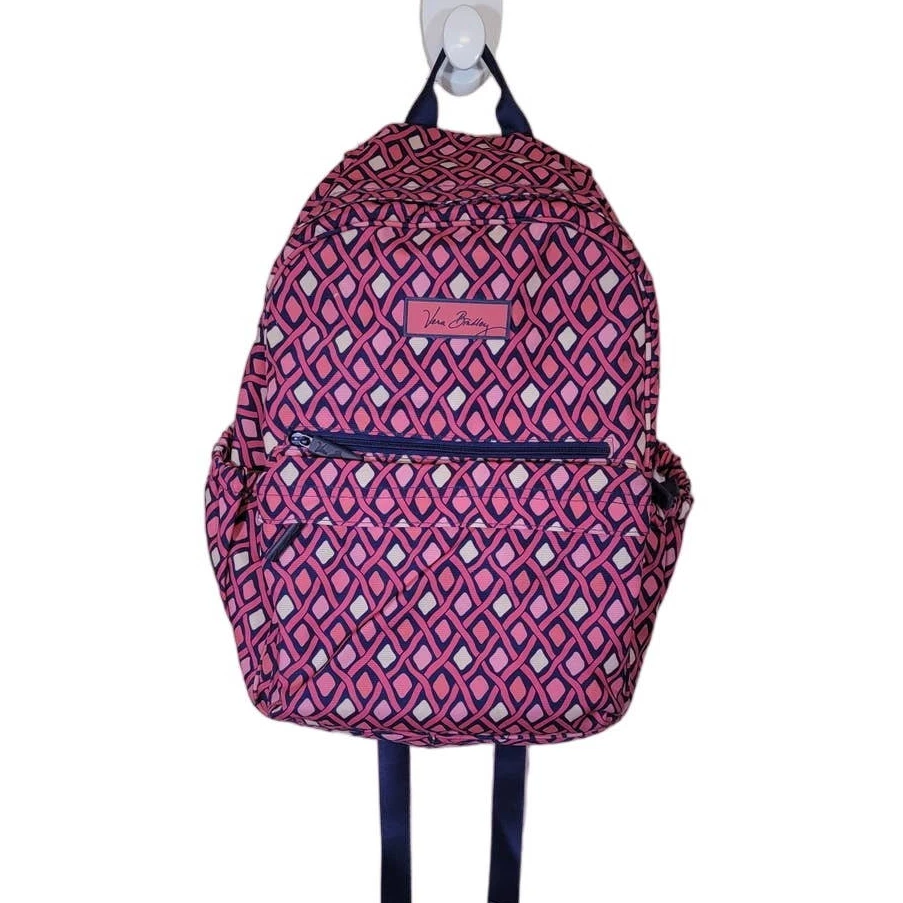 Vera Bradley Lighten Up Grande Backpack in Katalina Pink Diamonds Nylon