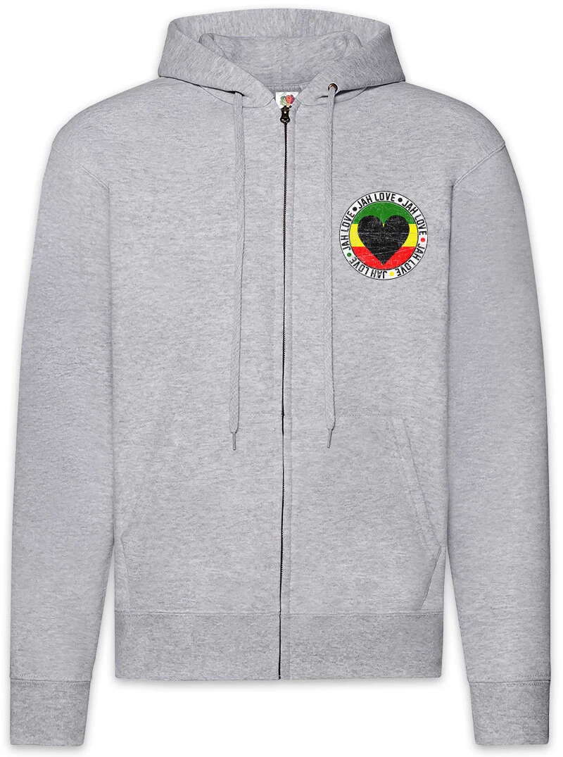 Jah Love Zipper Hoodie Rasta Babylon Irie Reggae Jamaica Africa Rastafari Music