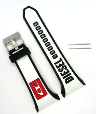 DIESEL Original Replacement Band Silicone DZ1922 Watch Band White 30 Mm