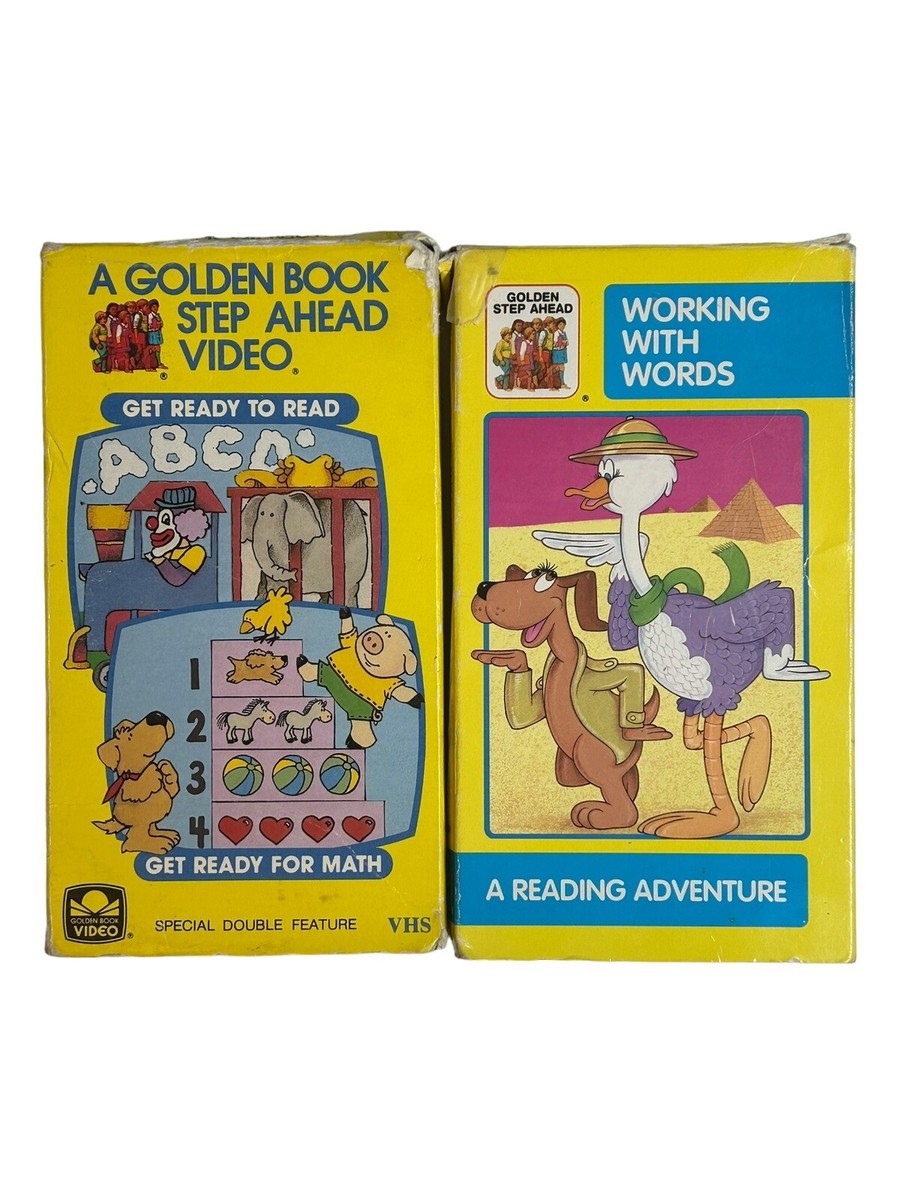 Golden Book Step Ahead Video VHS Ready To Read / Math & Working
