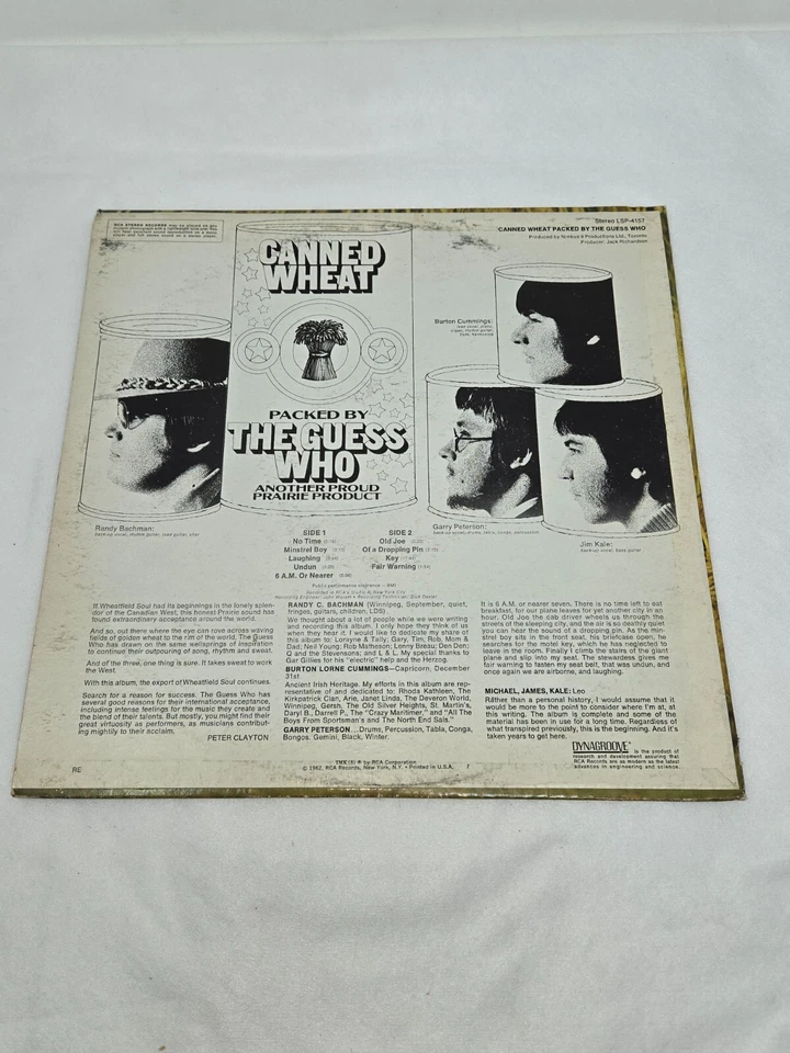 CANNED WHEAT PACKED BY THE GUESS WHO VINYL RECORD ALBUM LSP-4157 MISPRINT 1962 — 第 2/4 张图片