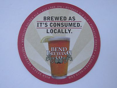 Beer Drink Coaster ~ BEND Brewing Co Elk Lake IPA, Outback Old Ale ~ OREGON