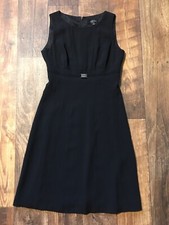 Tahari Arthur S. Levine Petite 4 Petite Little Black Dress Sleeveless Belted