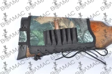Canvas/Leather Rifle Cartridge Holder Ammo Butt stock 6 Pockets. Made in Ukraine