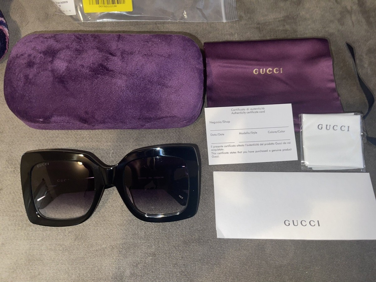 Authentic Gucci GG0083s Women Oversized Square Sunglasses Grey Lens Gucci Women main image 3