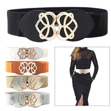 Donna Largo Cuore Fibbia Moda Cintura Elasticizzato Girovita Abito Accessorio