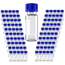 Simpure 2000x Lab 2ml Sample Amber/Clear HPLC Vials Screw Caps Write Area Glass