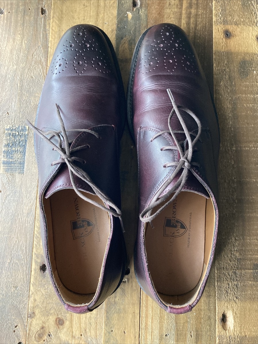 Black Brown 1826 Floating Medallion Burgundy Leather Oxfords  display picture 2