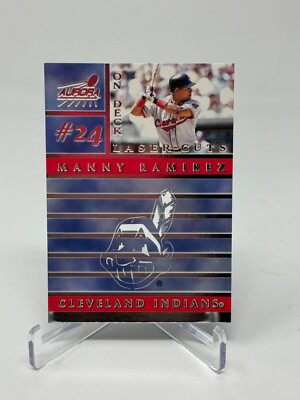1999 Aurora Baseball Manny Ramirez On Deck Laser Cuts Card #6 EX+