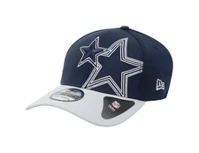 New Era 39Thirty Men Women Cap Dallas Cowboys Navy Gray Outliner Stretch Fit Hat