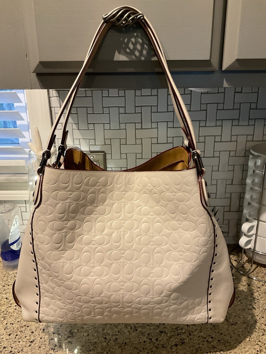 COACH EDIE 31 Signature Rivets Studded Calf Leather Bag 31866