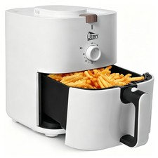Air Fryer 4.2QT 1500W Mechanical Oil Free Rapid Air Circulation Timer White