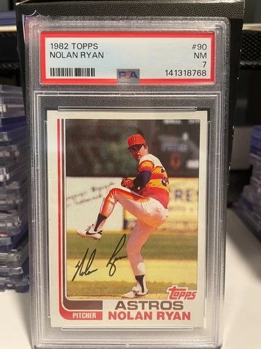 1982 TOPPS⚾️NOLAN RYAN ASTROS HALL Of FRAME #90 PSA 7
