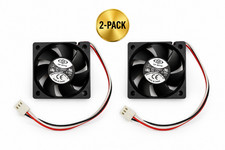 2-Pack Top Motor 50x50x20mm 12V 0.08A High Speed 3-Pin Fan w/ Tach Output