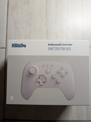 8BitDo 64 NEW Bluetooth Controller for Analogue 3D, Switch, Switch 2, White