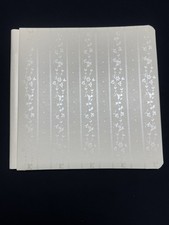 Creative Memories White Floral Stripe 12"x12" Scrapbook Album with 25 Pages