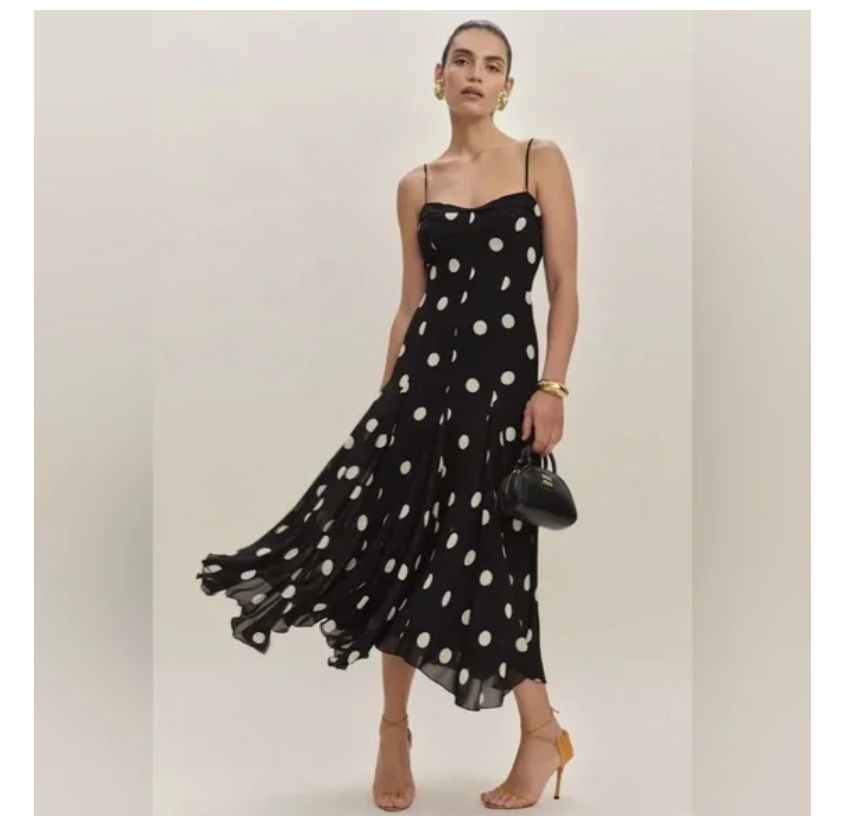 Reformation Fredo Polka Dot Midi Dress Size:6 $278 NWT | eBay
