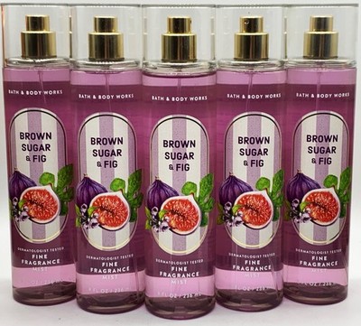x5 (FIVE)  Bath & Body Works BROWN SUGAR & FIG Spray Fine Fragrance Mist 8 oz.