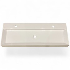 Dansani 120cm Double Basin 2 tap holes white Dansani Luna Canto 530512203