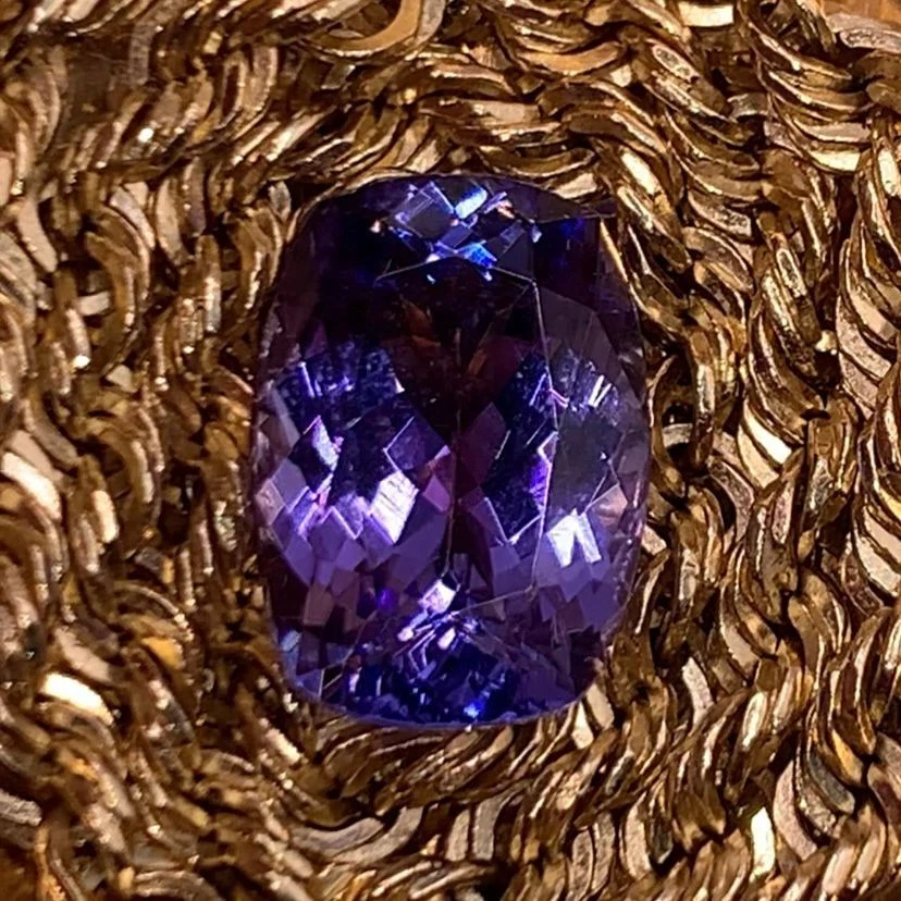 Tanzanita natural de 3,14 quilates con certificación GIA Foto 3 de 4