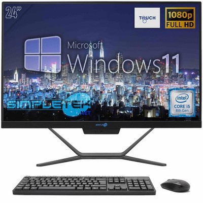 AIO All In One Touchscreen I5 8. Gen 24'' Windows 11 Pro 16GB 240GB Full HD PC