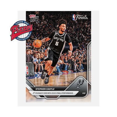Stephon Castle 20/5/5 Finals 2025-26 NBA Topps NOW Card 333 Presale