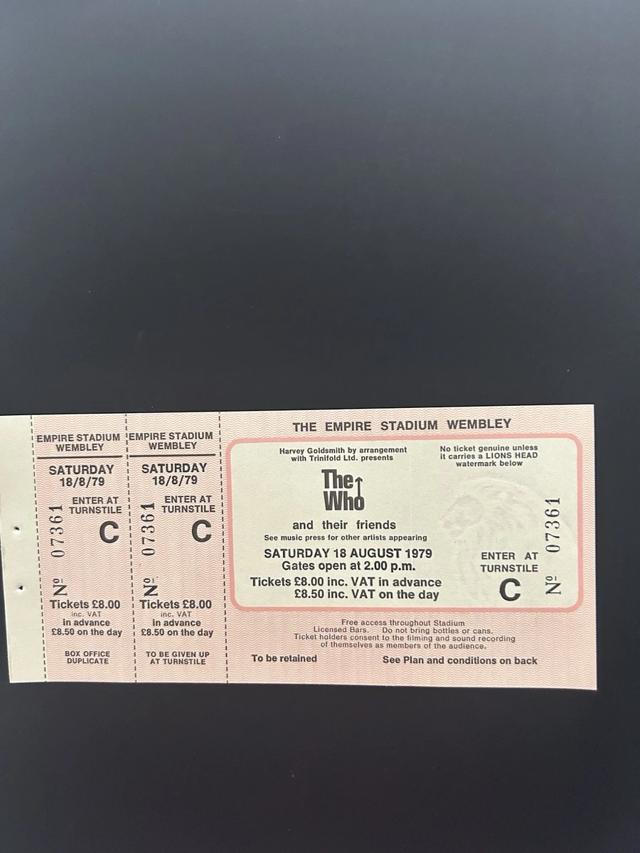 The Who Concert Memorabilia for sale | eBay
