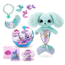 Furmaids by ZURU Mermaid Plush Interactive Lights Sounds Girls Toy (Green Puppy)
