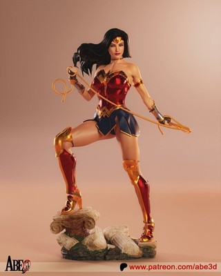 Wonder Woman - Unassembled and Unpainted Garage Kit - Model Designed by Abe3D