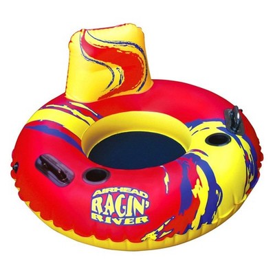 Airhead Ragin' River 48'' Tube Inflatable Lounge for Lakes, Pools, Rivers