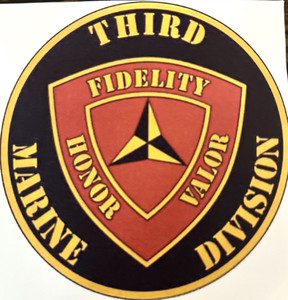 Third Marine Division Fidelity Honor Valor Round 3 x 3 Decal( 2 count) 