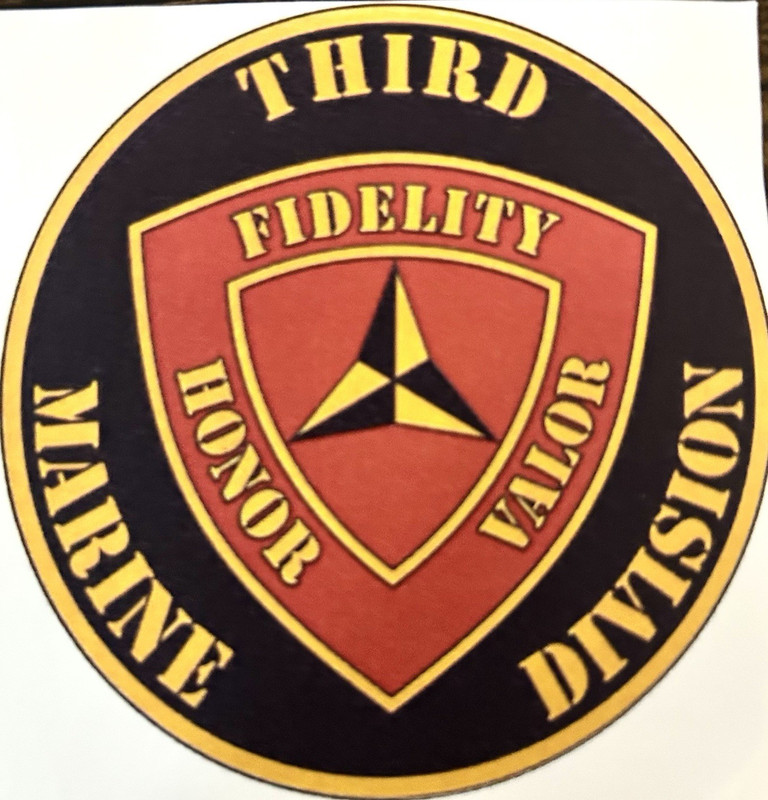Third Marine Division Fidelity Honor Valor Round 3 x 3 Decal( 2 count) 