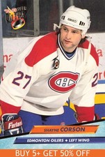 1992-93 Ultra #57 Shayne Corson Edmonton Oilers Hockey