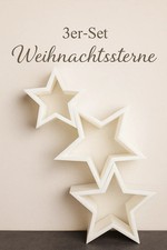 Weihnachtsdeko Sterne 3er Set DIY Projekt modern Weihnachtsdeko basteln